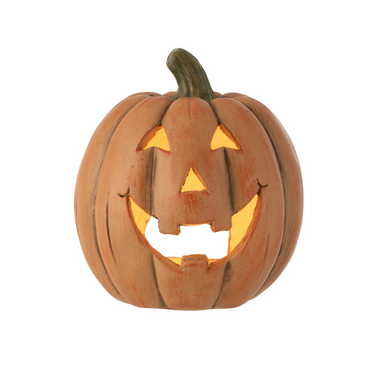 Zucca Decorativa in Ceramica Smile Halloween 27h cm - Couleurs D'Automne